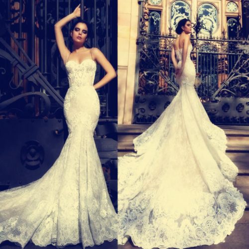 2018 Gorgeous Full Lace Mermaid Wedding Dresses